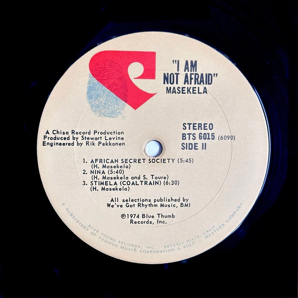 Masekela - I Am Not Afraid 1974 Blue Thumb (BTS 6015) - Image 4 of 4