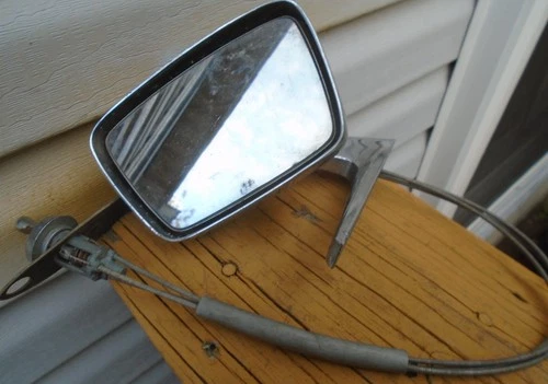 1967 1968 Mustang Galaxie LH Chrome Remote Control Mirror Fairlane
