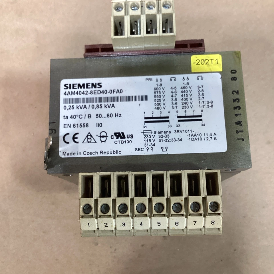Siemens 4AM4042-8ED40-0FA0 SIDAC-T Transformer 0,85kVA 600V 2,7A 50/60Hz - Image 2 of 4