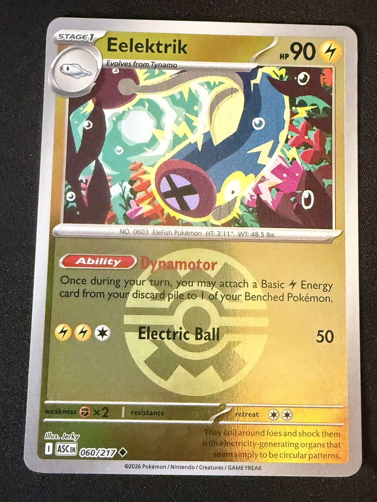 Eelektrik 060/217 Reverse Holo Quick Ball - Ascended Heroes Pokemon Near Mint NM