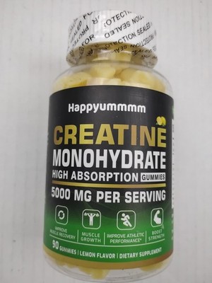 Creatine Monohydrate Gummies 5g for Men Women - Sugar Free Chewable Supplement.
