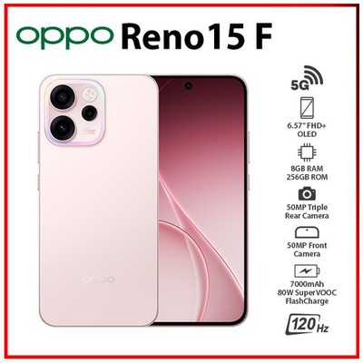 New) OPPO Reno15 F 5G PINK 8GB+256GB Dual SIM Unlocked Android