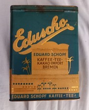 Eduscho Blechdose Eduard Schopf Bremen Kaffeedose Vintage 1920er Jahre