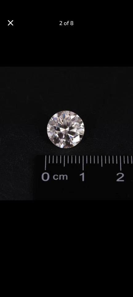 ¡Pendientes de musannita de 7,02 quilates en peso de 14 k! ¡3,51 quilates @ pieza! Foto 3 de 4