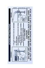 1970 Cadillac Eldorado Jack Instruction Decal Reproduction