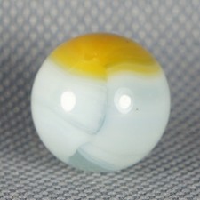 Vintage Marble: NM 5/8 Vitro Agate Yellow Conqueror -One Killer Old Mib