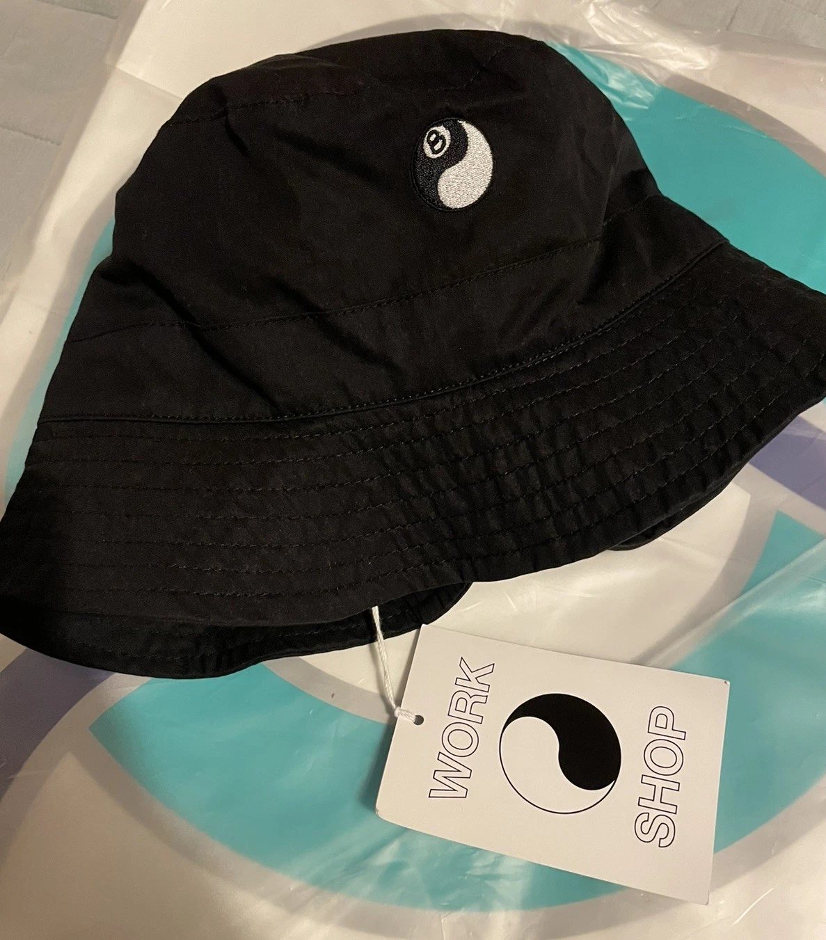 Stussy x Our Legacy S/M Small Medium Bucket Hat 2020 8 Eight Ball Black New
