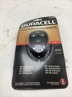 Duracell GM007D Full Function Remote with Battery 07-10 Tahoe Suburban Escalade