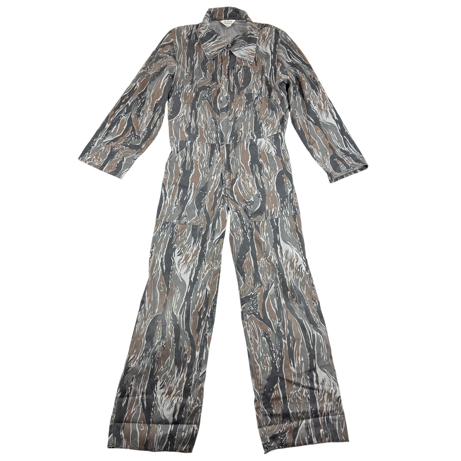 VTG Clarkfield Outdoors Coveralls Mens XL Hunting Camo Treestand Made USA