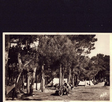 ARGELES (66) SIDE-CAR motorcycle at CAMPING under the woods animated in 1947