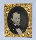 1860s WILLIAM TECUMSEH SHERMAN Civil War General Framed Gem Tintype CDV Photo