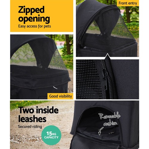 i.Pet Pet Stroller Dog Pram Cat Carrier Travel Large Pushchair Foldable 4 - Picture 6 of 8
