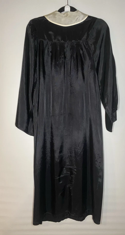 Vestido de Graduación Largo Ligero Negro Años 70 De Colección Versátil Para Disfraz de Halloween Foto 2 de 4