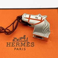 Hermes Cadreju Twilly Ring Horse Brown Silver Orange Scarf Ring