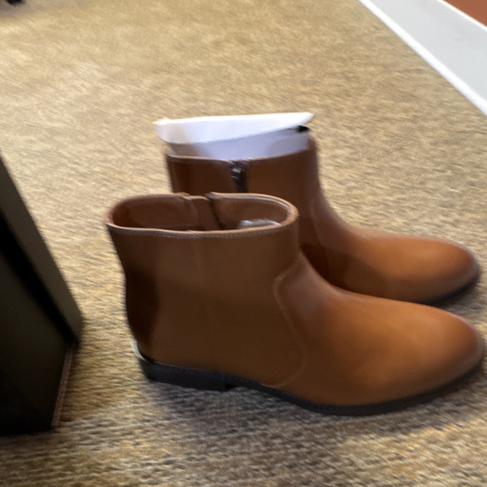 Alfani Chelsea Boots Brown Ankle Zip Men's Size 12 Solid Pattern-image