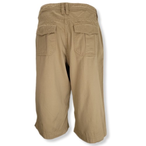 Classic Elements Womens 10 Bermuda Shorts Khaki Flat Front Cotton Walking Casual - Picture 4 of 6