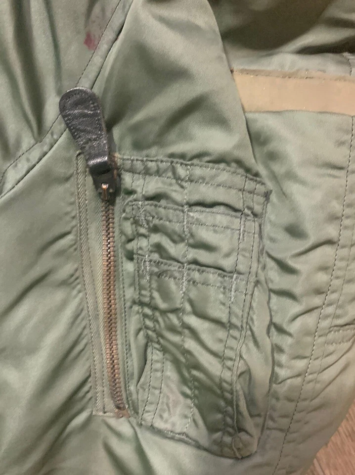 Vintage 60s Flight N-3B Snorkel Parka Coat Jacket Large Faux Fur - Image 2 of 4