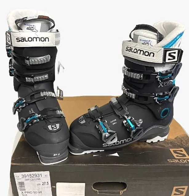 vleugel Verplaatsing bord $600 Salomon X Pro 90 W Ski Boots NIB Sz 26/26.5,27/27.5 Women  Anthracite/Black | eBay