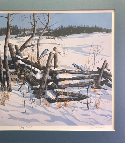 “Jay Talk" SIGNED & NUMBERED PRINT by Canadian L.Butcher, Custom Mat, Unframed - Picture 6 of 17