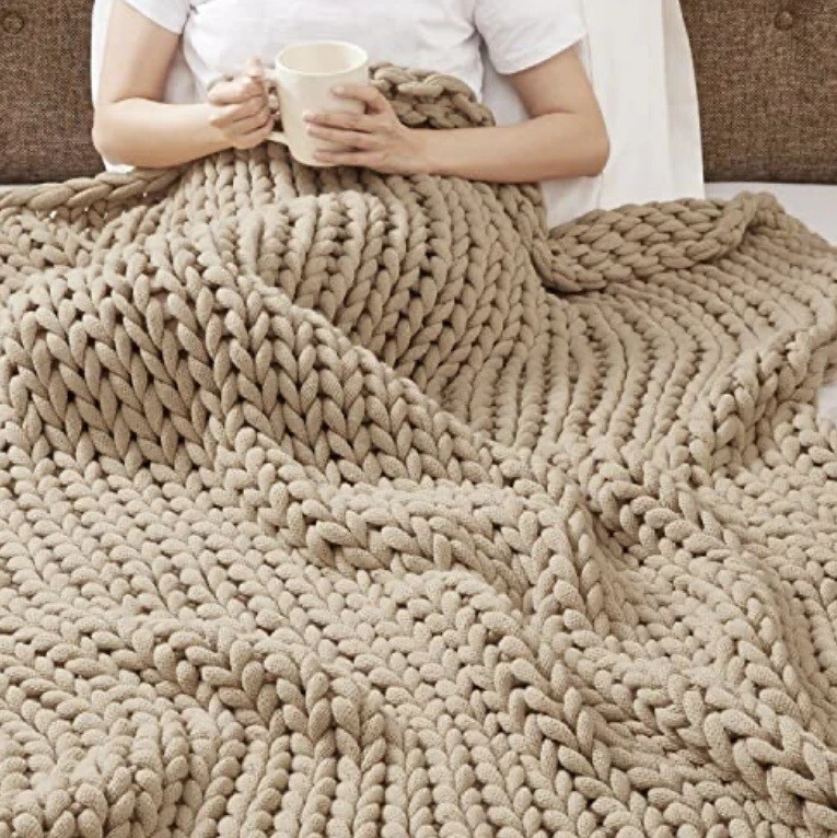 Madison park chunky double knit handmade throw hot sale