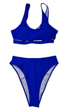 Womens Blooming Jelly High Waisted Bikini High Cut Bathing Suit 2 Piece Sz M NWT