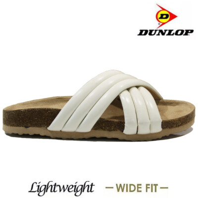 DAMEN KOMFORT SOMMER STRAND FUSSBETT SLIPPER FLACH WEIT PANTOLETTEN SLIDER SANDALEN GRÖßE