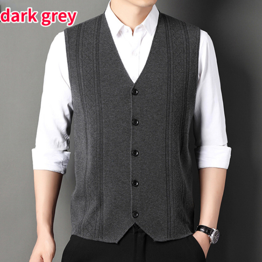 Men's Sleeveless Knit Zip Vest With Stand Collar For Formal Or Casual Layering Looks main image 0