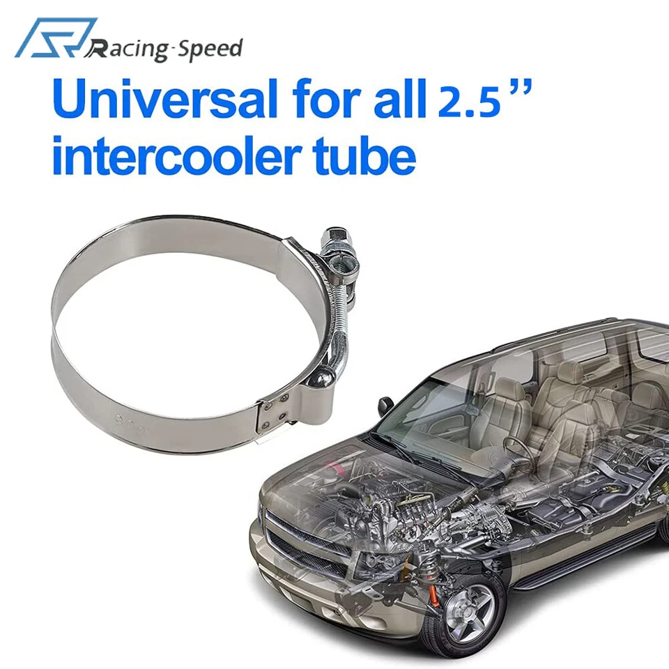 Kit Intercooler 2.5" Universal Aluminio Tubo Tubería Mandril Doblado Turbo Silicona Foto 4 de 4