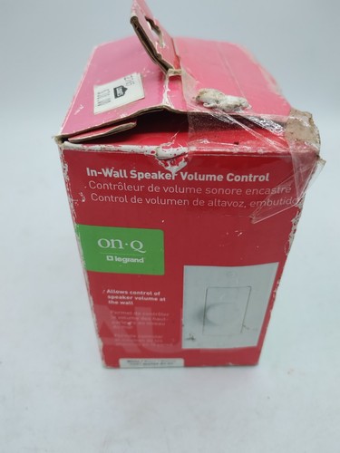AU0100-WHLA-V1 Legrand On-Q In-Wall Speaker Volume Control NEW 1 In Box - Picture 3 of 5