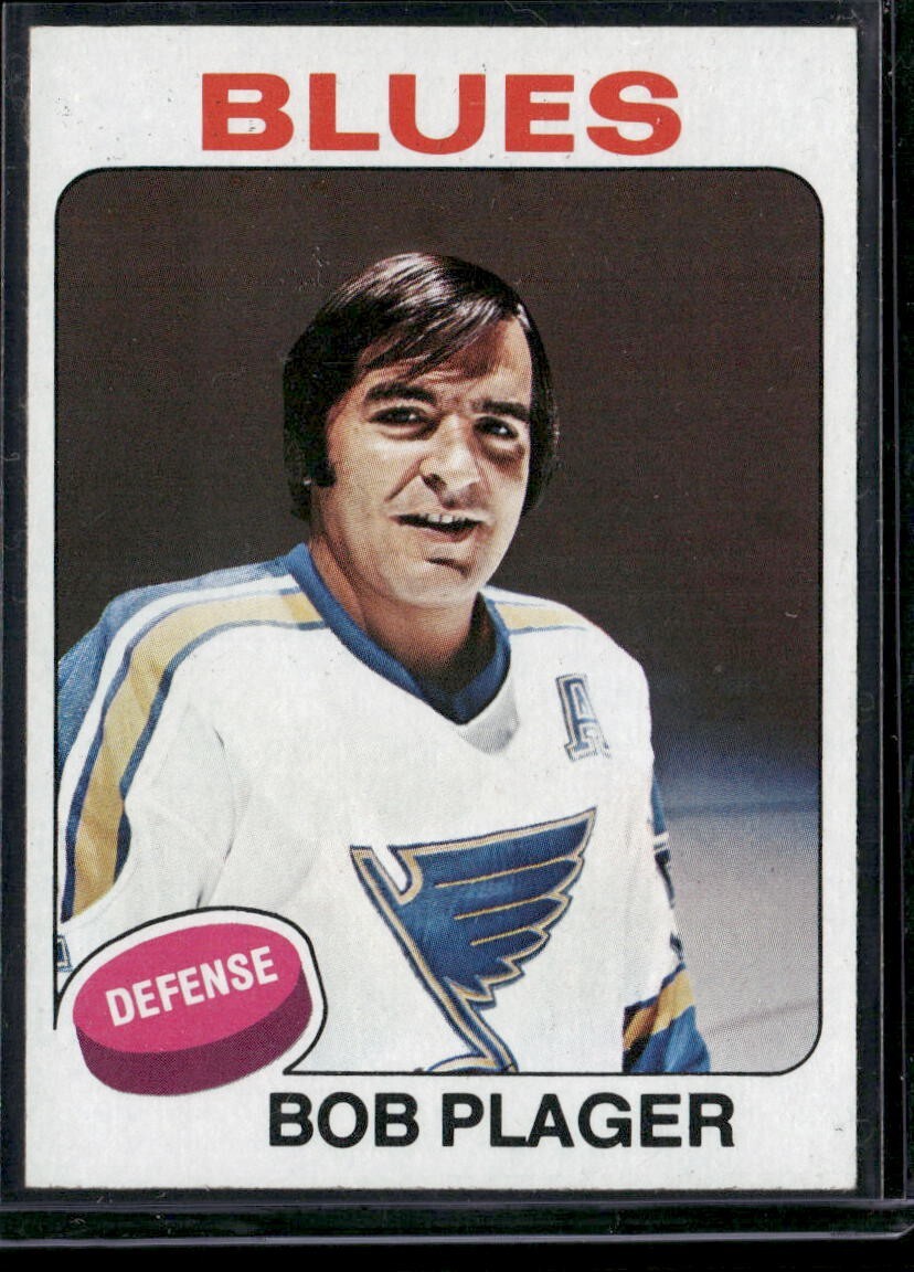 1975-76 Topps Set BOB PLAGER #131 ST. LOUIS BLUES - NR-MINT *HIGH GRADE*