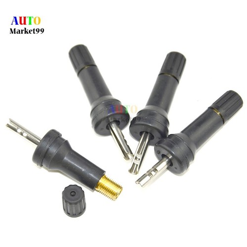 4PCS Rubber TPMS Sensor Tire Valve Stem Snap-In Repair Kit For Nissan Juke Leaf - Picture 4 of 6