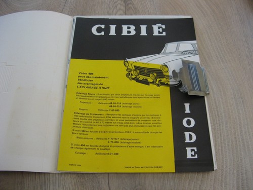 Rare ancienne brochure de la marque CIBIE forme de dossier sanglé datant de 1965 - Picture 5 of 7