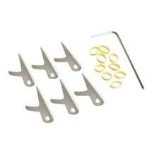 Set of 6 Silver Razor Blade Cartridges Honed Stainless Steel 032 Thick
