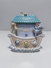 NOAH'S ARK Picture Frame Russ Baby 3" x 3.5" Nursery Decor 3D Animals Handmade