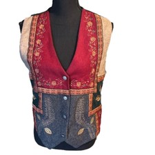 Vintage Wool Embroidered Patchwork Tantrums Vest