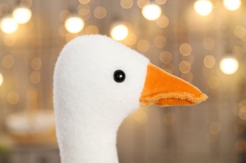 50cm Hot Big White Goose Plush Toy Cute Stuffed Doll Funny Sweet Gift For Kids - Picture 6 of 8
