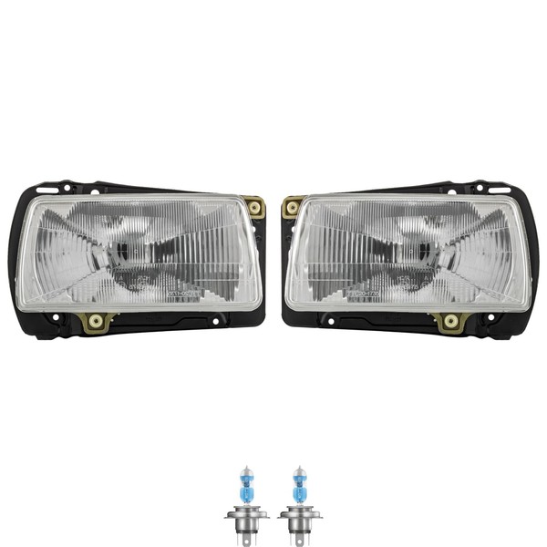 Scheinwerfer Set Rechts & Links H4 FüR VW Jetta II 19E 1G2 165 Inkl. Lampen-image