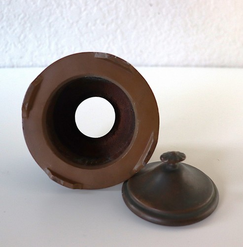 Antique Inkwell Patinated Art Nouveau/Arts & Crafts Bronze - Picture 5 of 9