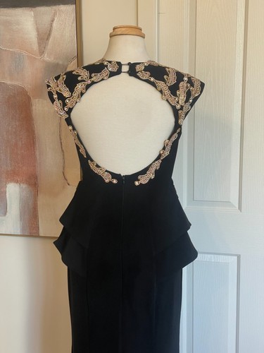 Womens Dress Elegant Azara Black Formal Dress with Rhinestone/Diamantes Size 12 - Picture 18 of 24