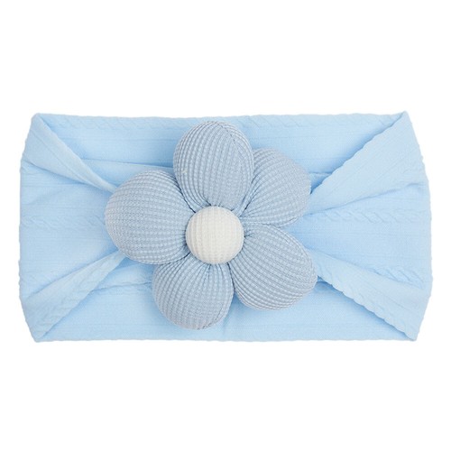 Newborn Baby Headband Soft Wide Turban Headwrap Big Flower Elastic Hair Band DIY - Picture 7 of 19