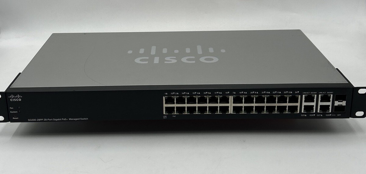 CISCO SG300-28PP 24-port Gigabit PoE+ Managed Network Switch
