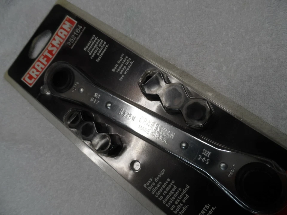 Craftsman Ratcheting Bolt-Out Nut Remover Set USA 7 pcs NIP - Part # 52164 - Image 2 of 4