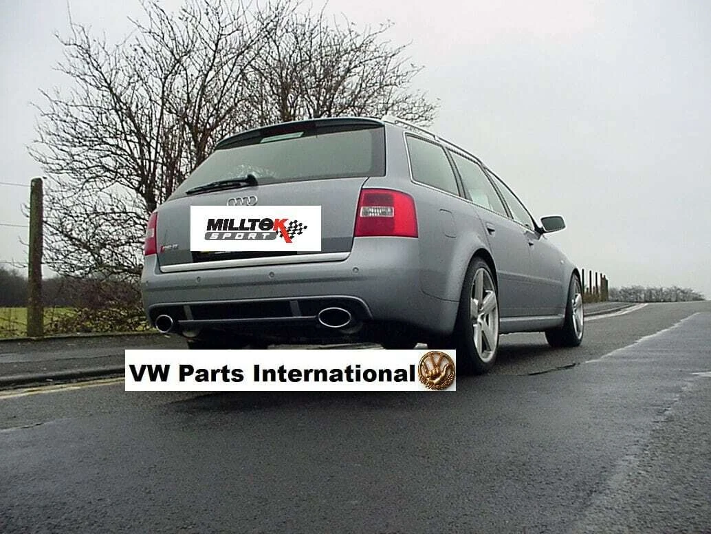 Audi RS6 C5 V8 Bi Turbo Milltek Sport Performance Res Cat Back Exhaust Polished