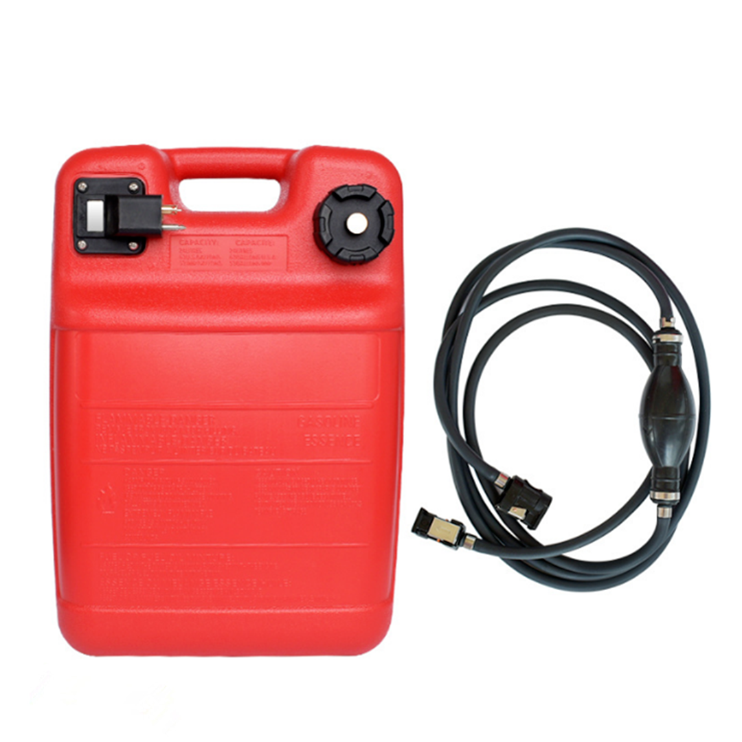 24L OUTBOARD FUEL TANK with Gauge and Fuel Line Hose for Yamaha