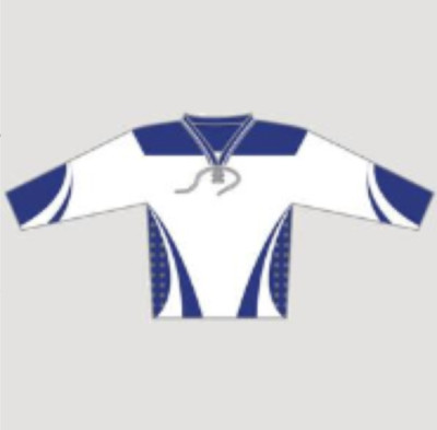 New RYR hockey Player Jersey XXL White / Royal Sr Men's League senior adult 2XL