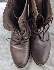 Vintage Boutique 9 Women's Brown Leather Lace Up Ankle Boots Size 6 M