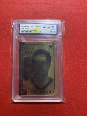2003 Merrick Mint Laser Line Tom Brady 23K Gold GEM 10!!!