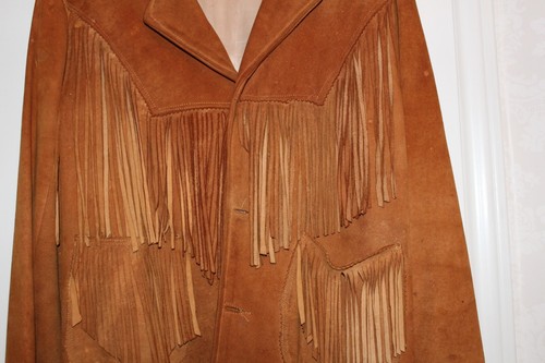 Vintage 70s Suede Fringe Western Jacket Made In Mexico by Vazquez for SM-Med - Picture 2 of 7