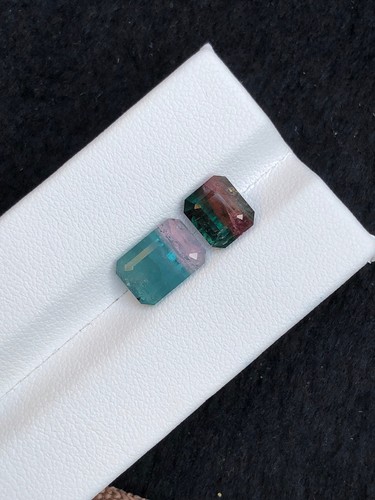 Bi colour tourmalines 5.55 carats - Picture 2 of 3