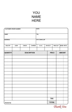 2 Custom 2 part Receipt Book Personalized , your logo, info, numbers, & cover.